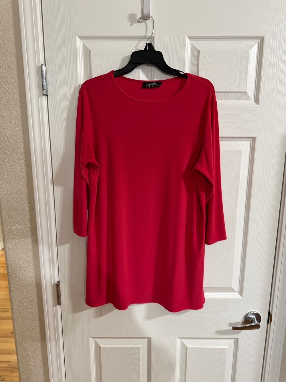 Sympli Bright Coral Crew Neck Tunic